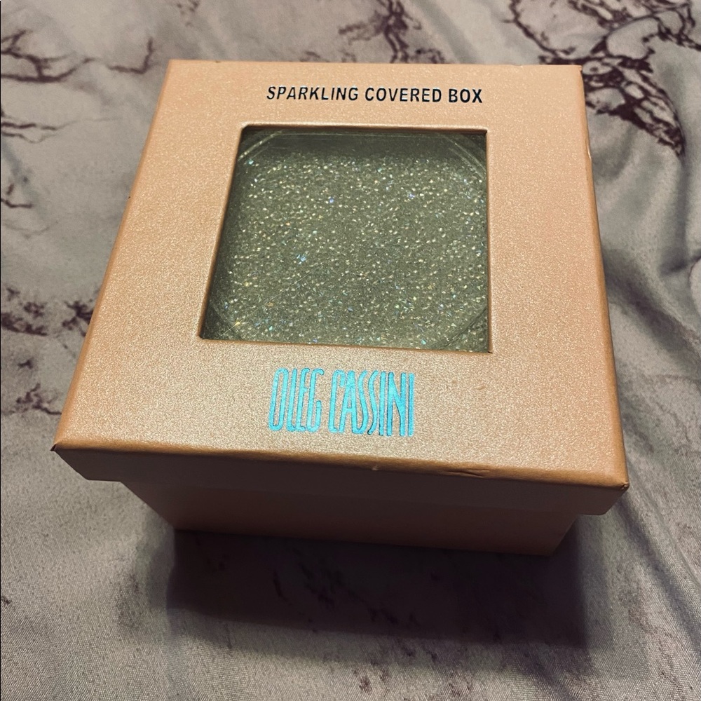 Oleg Cassini Sparkling Covered Keepsake Box